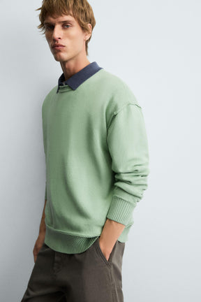 REVERSE EFFECT COTTON SWEATER - Image 6