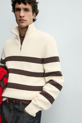 PURL KNIT QUARTER-ZIP JUMPER - Image 5