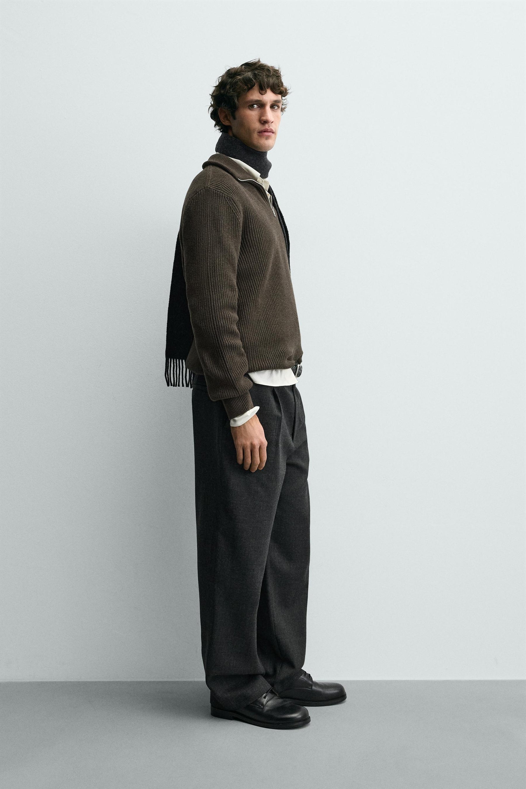 Strickpullover mit Reißverschluss