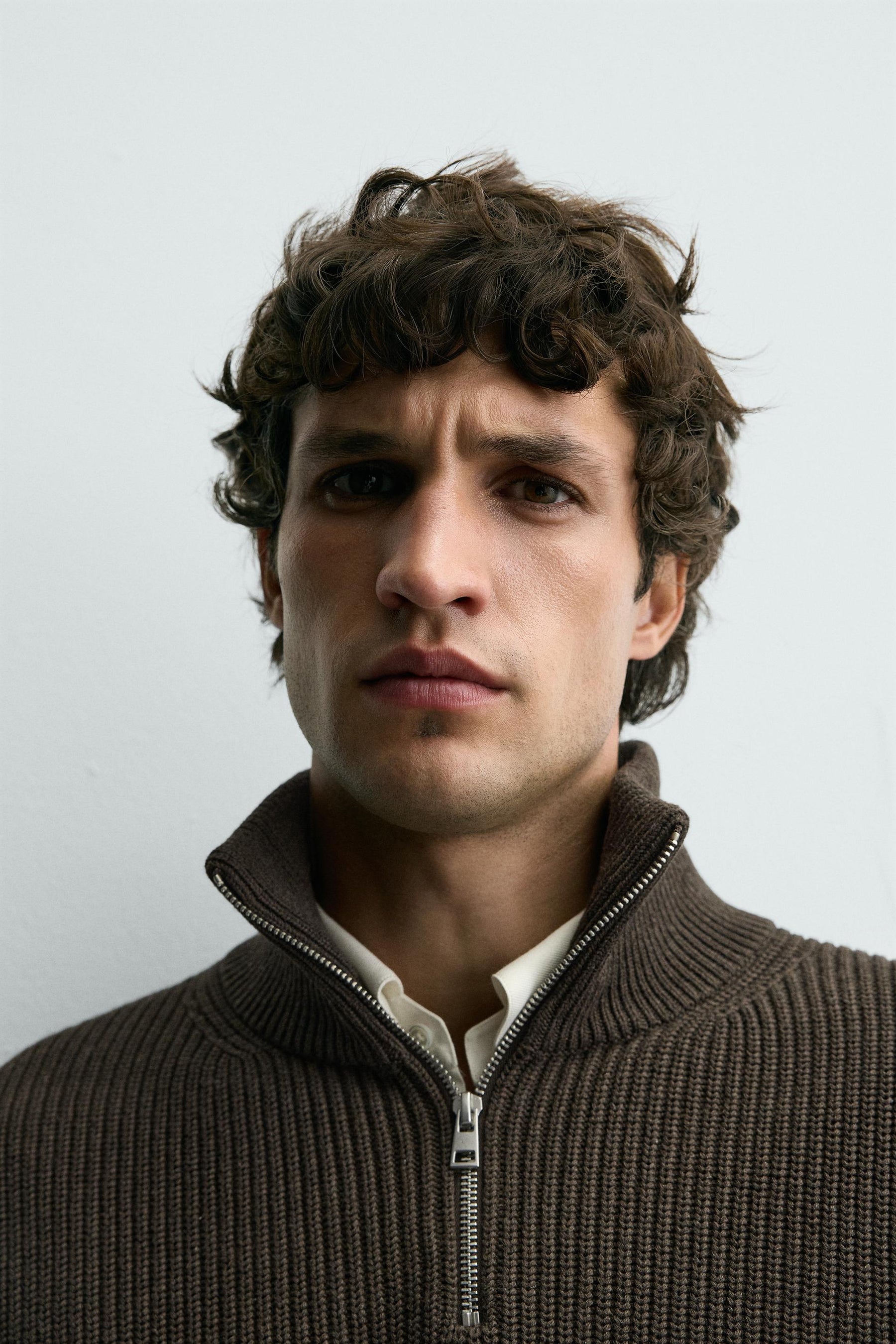 Strickpullover mit Reißverschluss