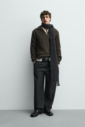 Strickpullover mit Reißverschluss