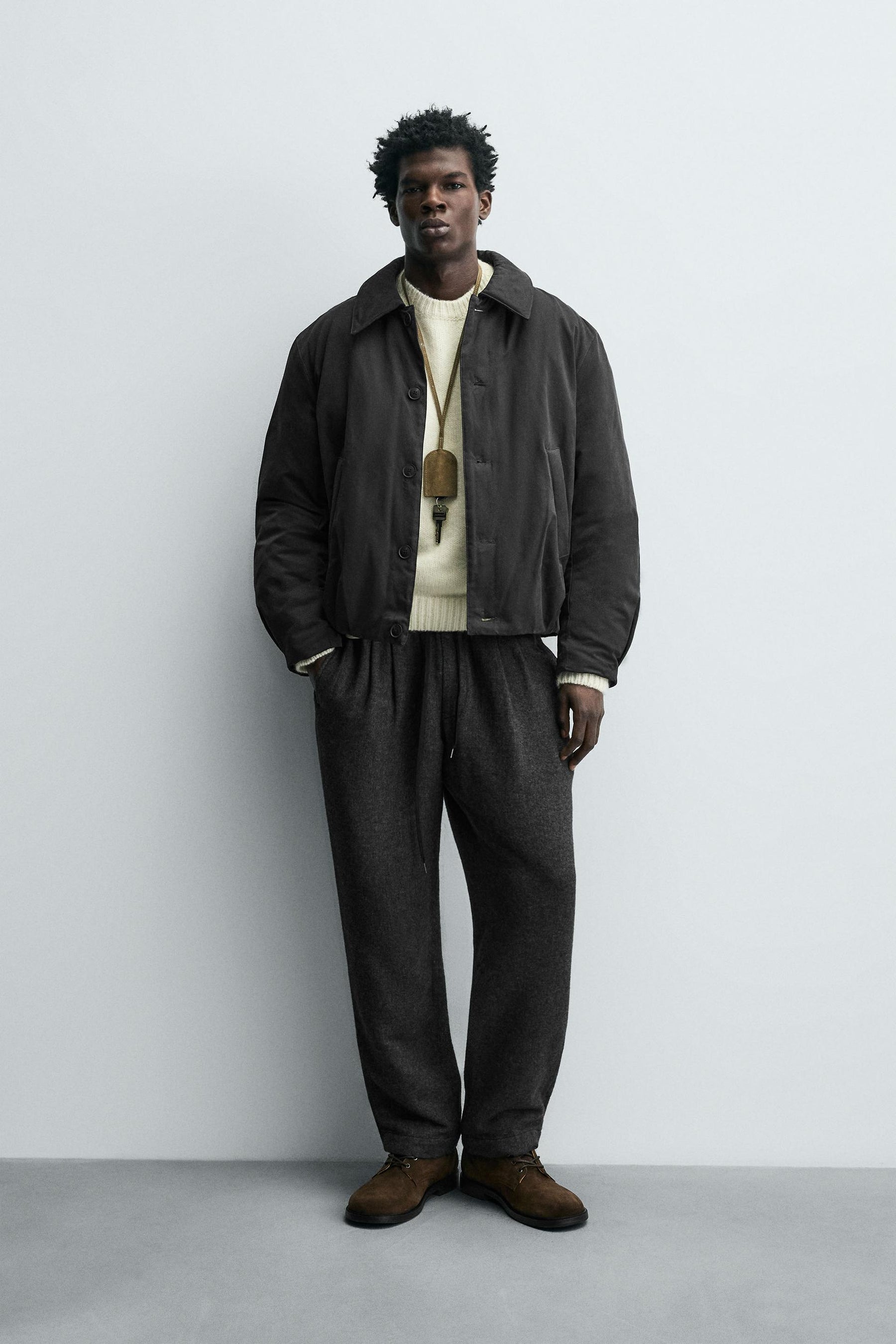 CROPPED FIT PADDED JACKET - Image 1