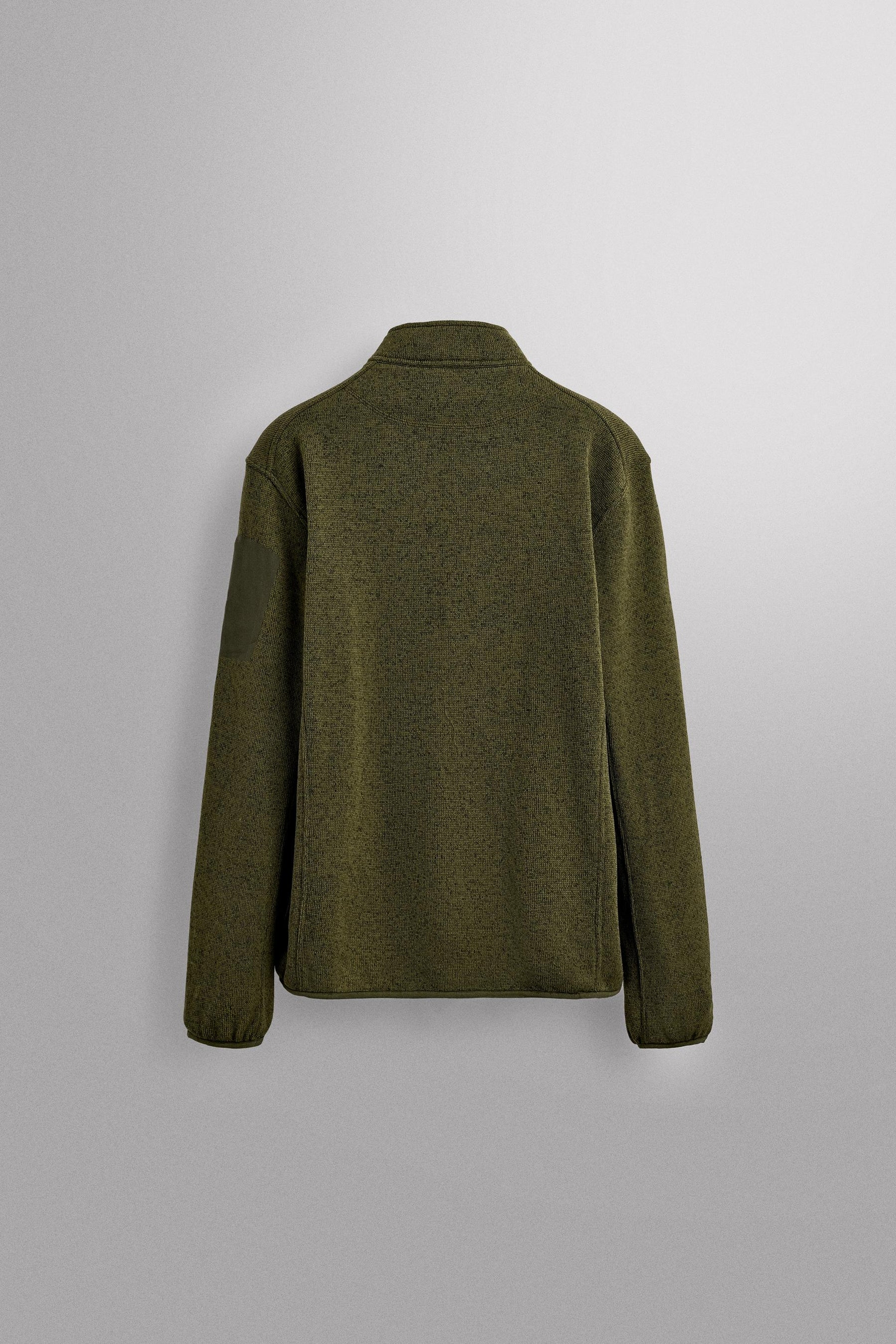 CONTRAST FLEECE KNIT CARDIGAN - Image 7