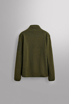 CONTRAST FLEECE KNIT CARDIGAN - Image 7