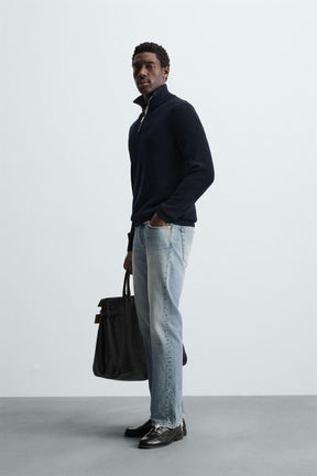 PURL KNIT QUARTER-ZIP JUMPER - Image 4