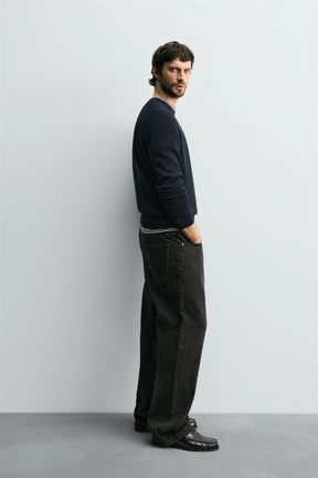 REGULAR FIT WAFFLE JUMPER - Image 4