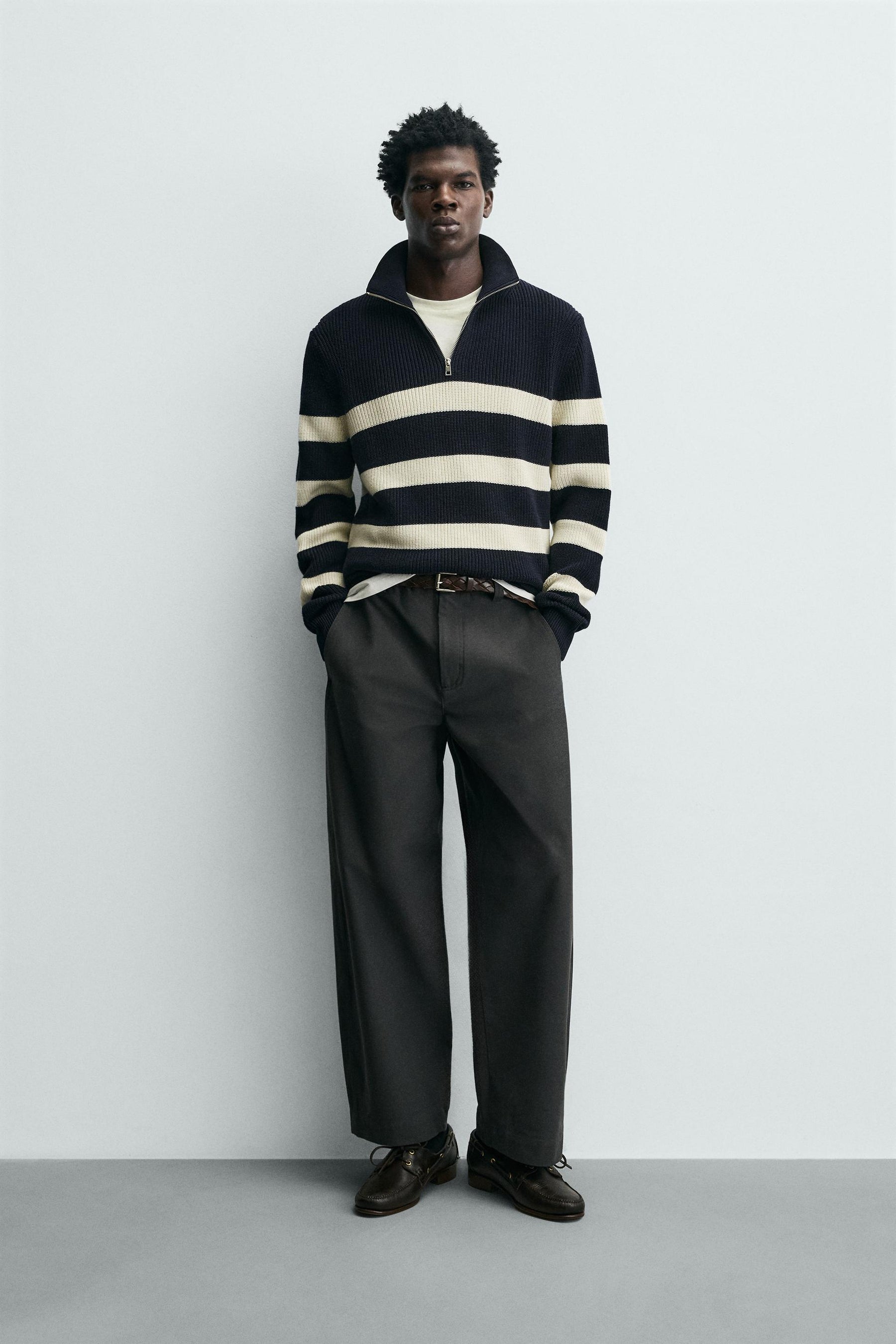 Strickkragen mit Reißverschluss