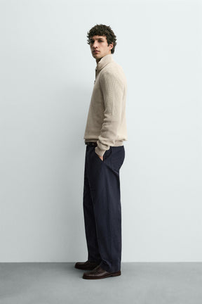 Strickkragen mit Reißverschluss