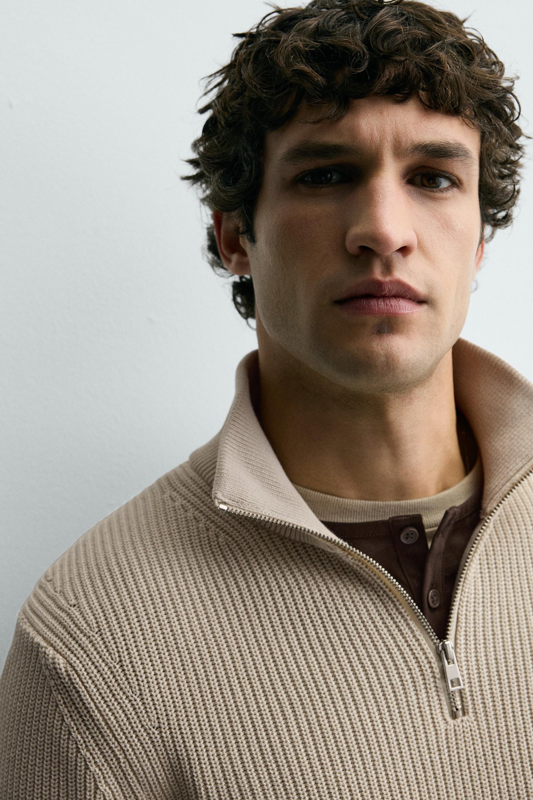 Strickkragen mit Reißverschluss