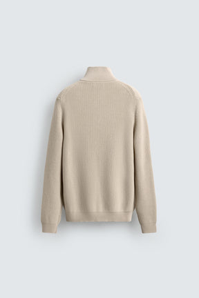 Strickkragen mit Reißverschluss