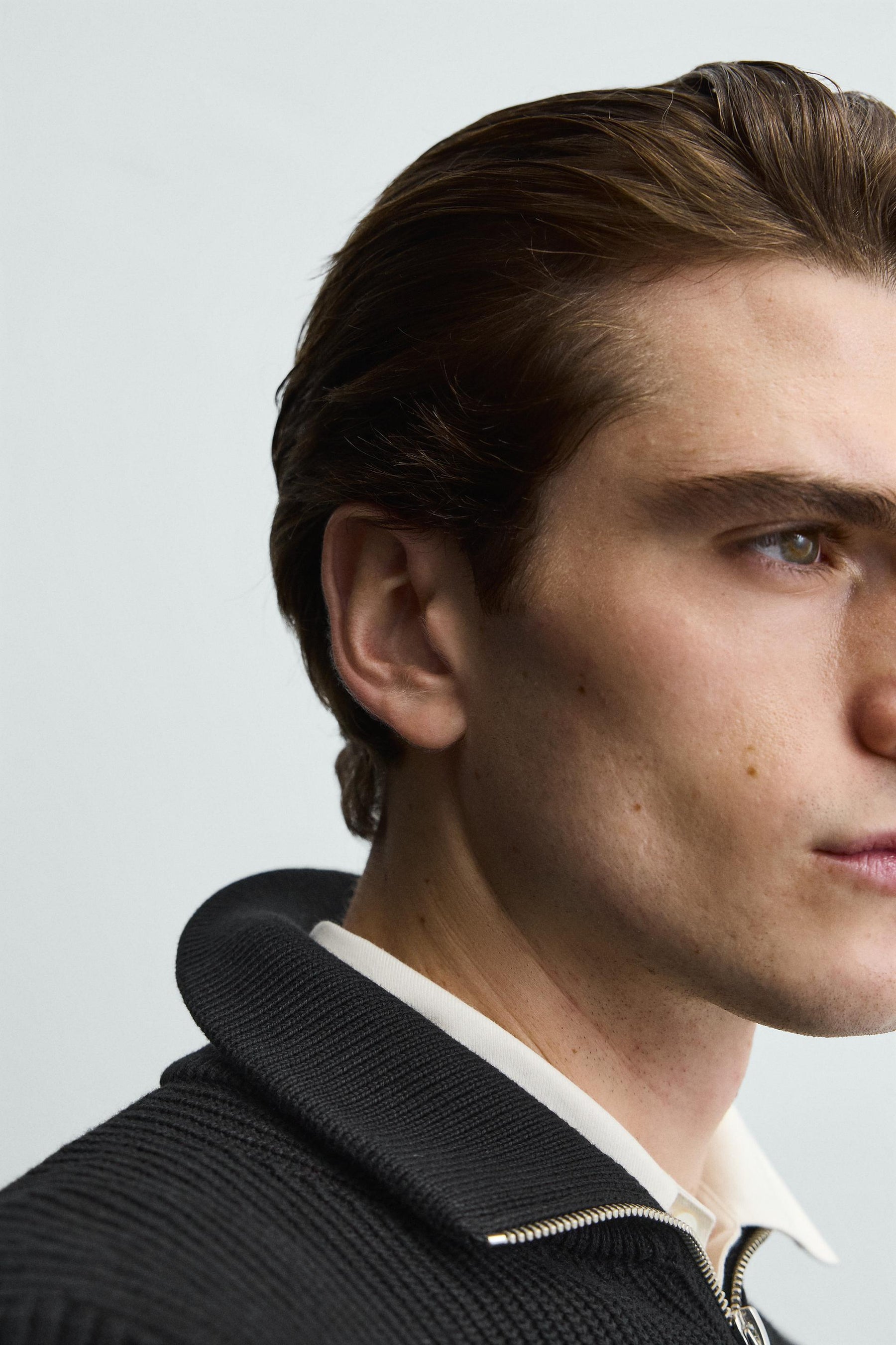 PURL KNIT QUARTER-ZIP JUMPER - Image 5