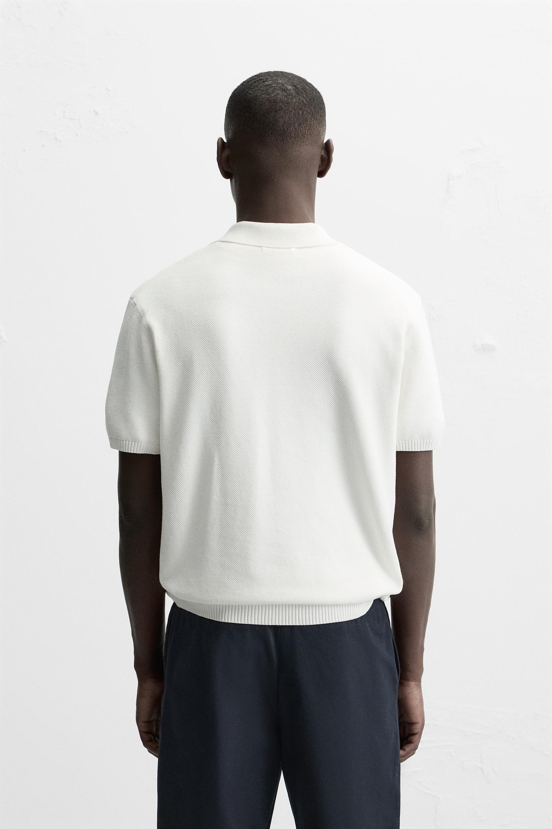 TEXTURED KNIT POLO SHIRT - Image 3
