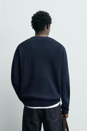 TEXTURED COTTON JUMPER - Image 3