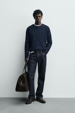 TEXTURED COTTON JUMPER - Image 1