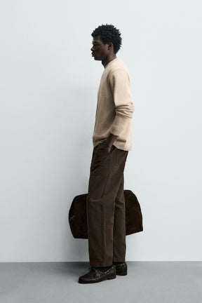 Strukturierter Baumwollpullover