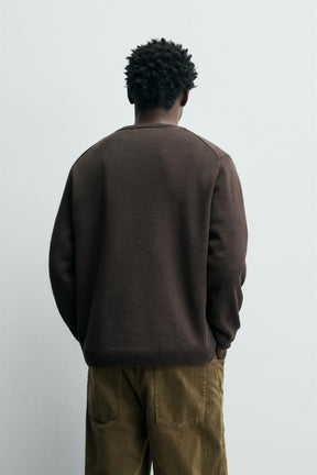 TEXTURED COTTON JUMPER - Image 3