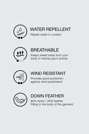 Daunenjacke mit wasserabweisender Füllung