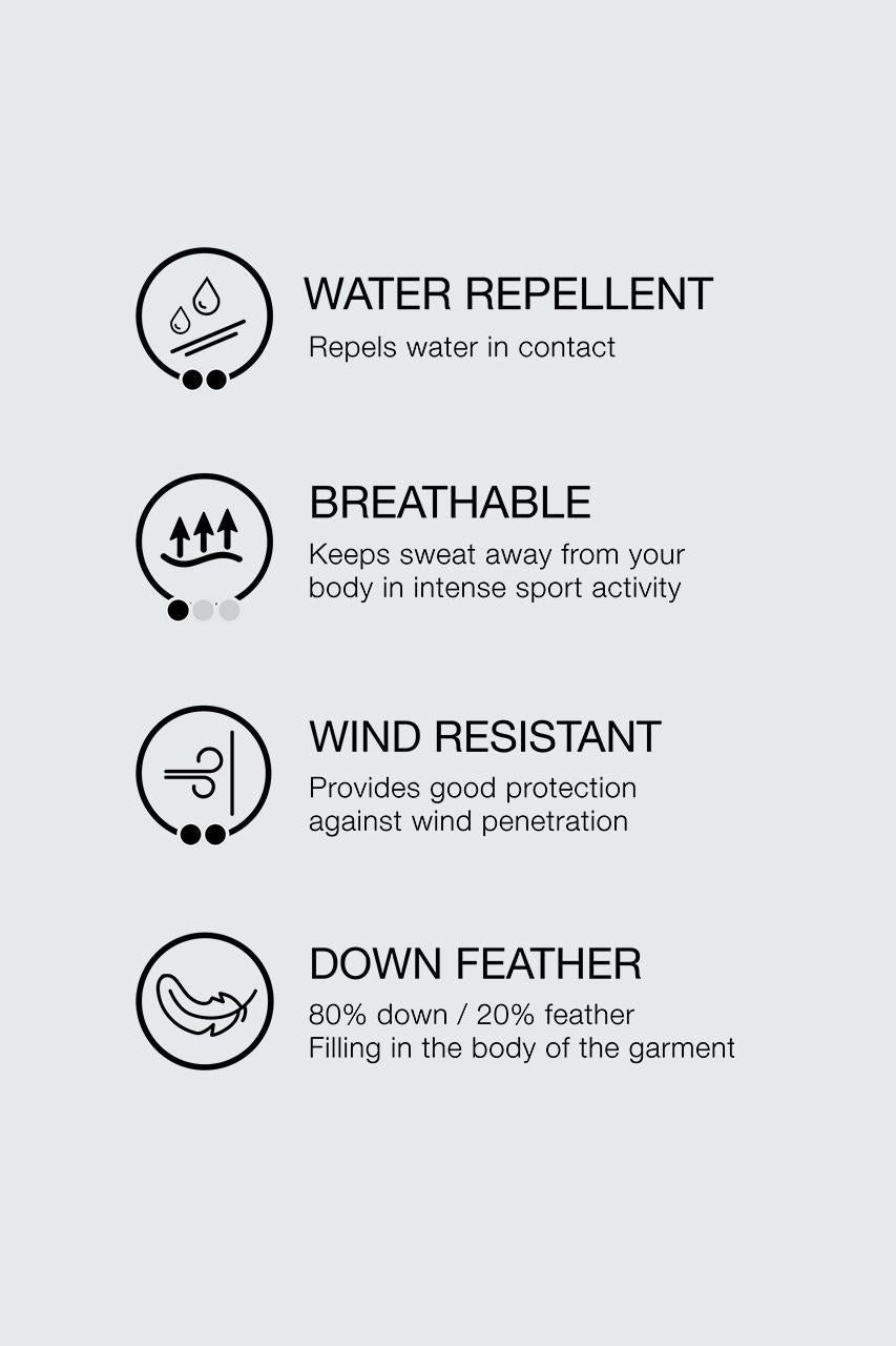 Daunenjacke mit wasserabweisender Füllung