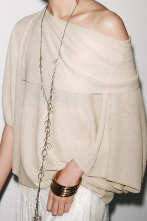 Strickpullover mit kurzen Ärmeln