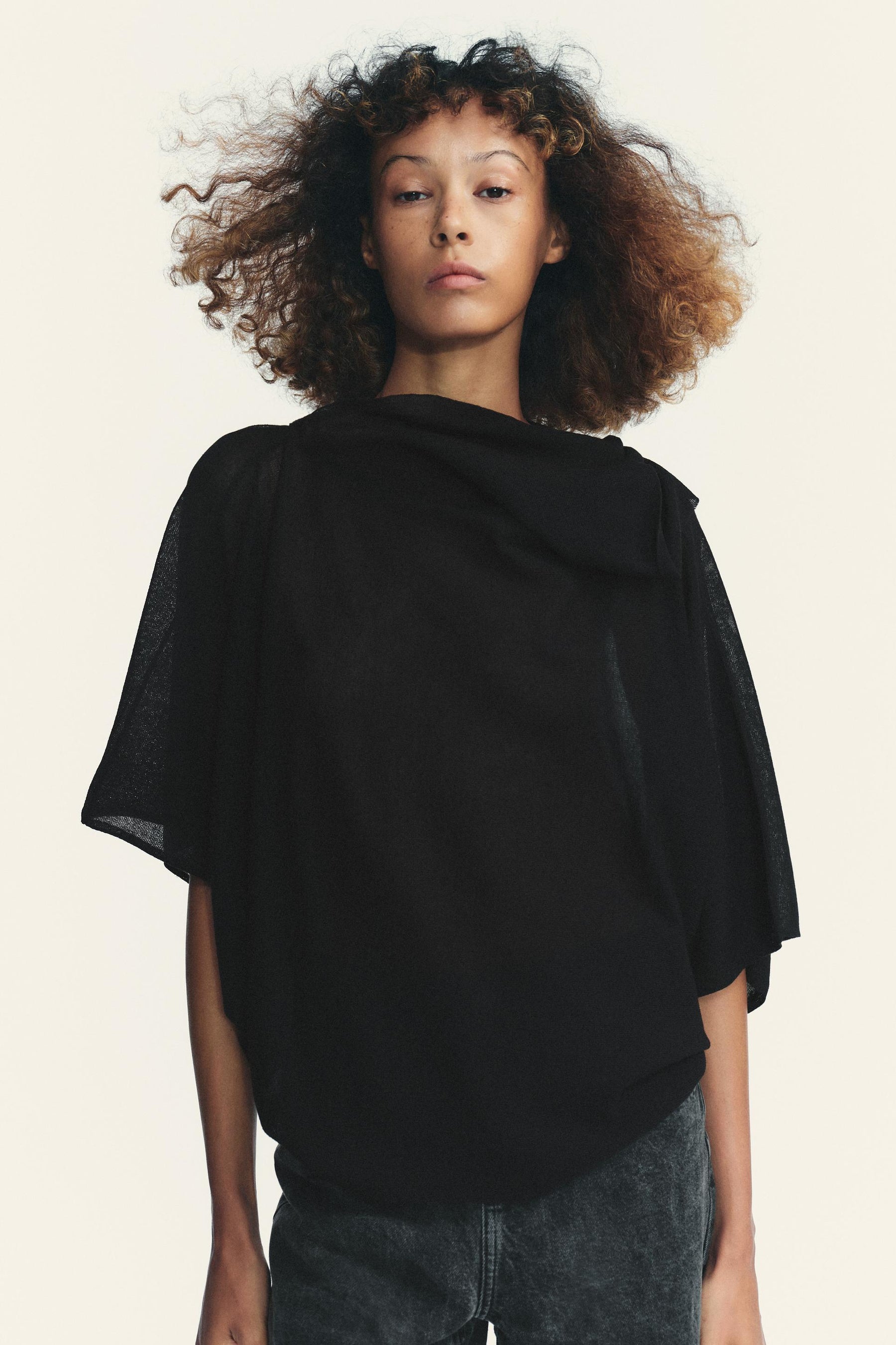 PLAIN KNIT SHORT SLEEVE JUMPER - Image 3