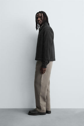 DENIM ZIP-UP OVERSHIRT - Image 4