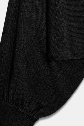 Strickpullover mit Puffärmeln