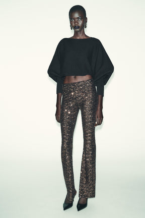 Strickpullover mit Puffärmeln