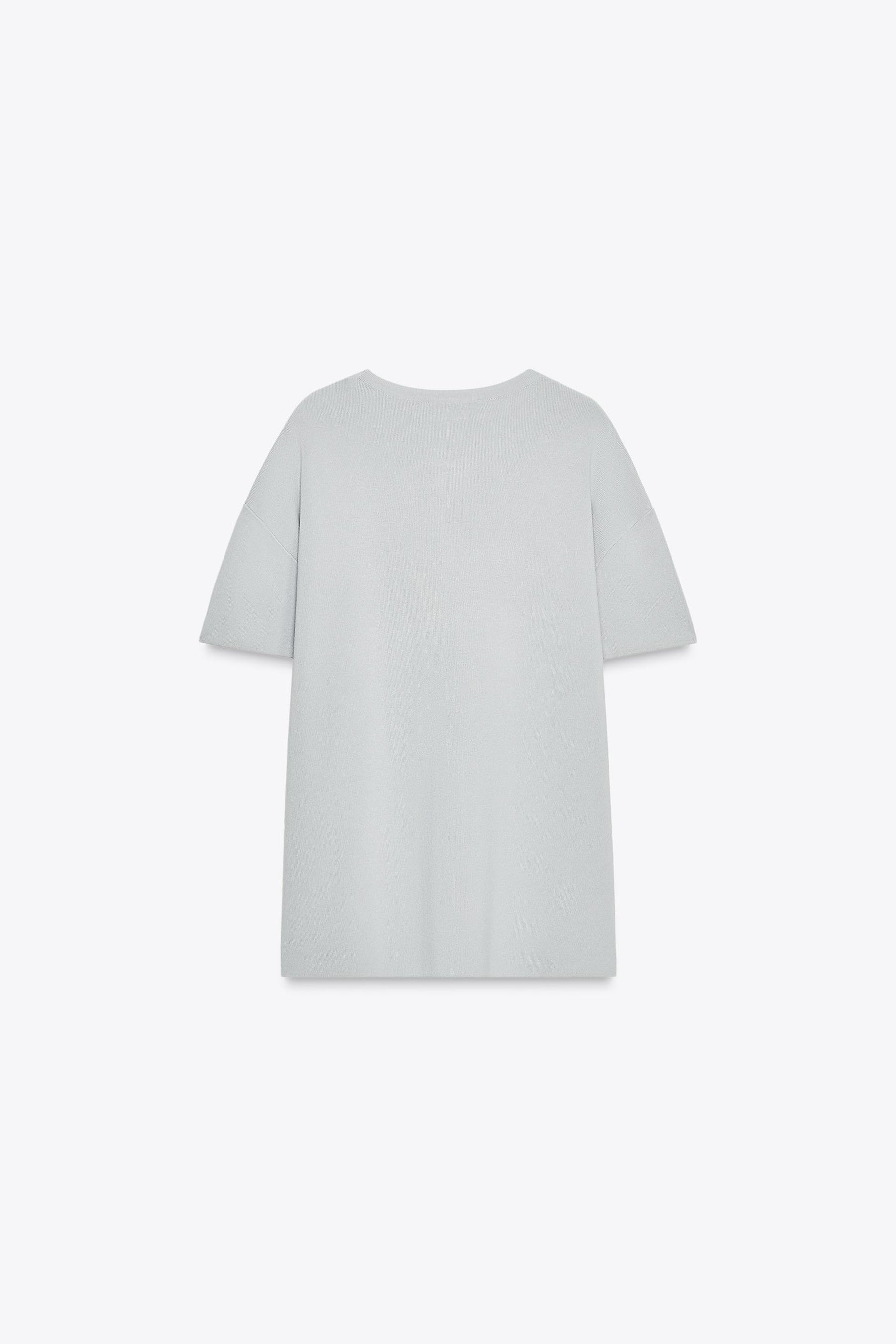 OVERSIZED KNIT SHORT SLEEVE JUMPER - Image 4