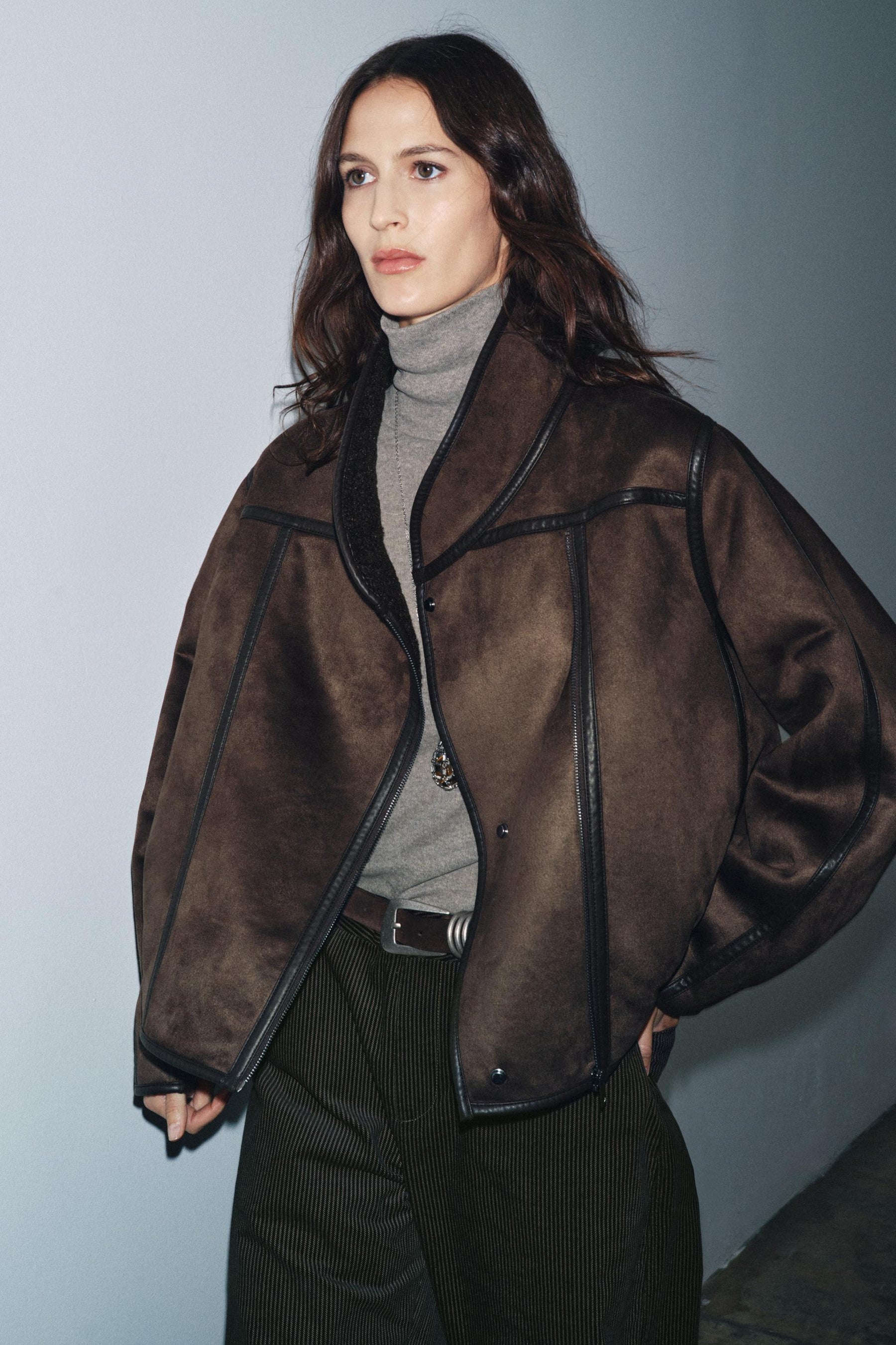 Doppelseitige Wolljacke