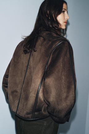 Doppelseitige Wolljacke