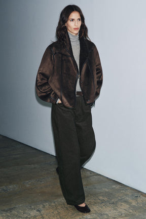 Doppelseitige Wolljacke