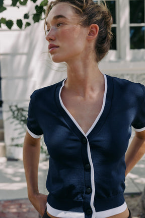 DOUBLE LAYER TRIM CARDIGAN - Image 2