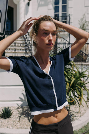 DOUBLE LAYER TRIM CARDIGAN - Image 3