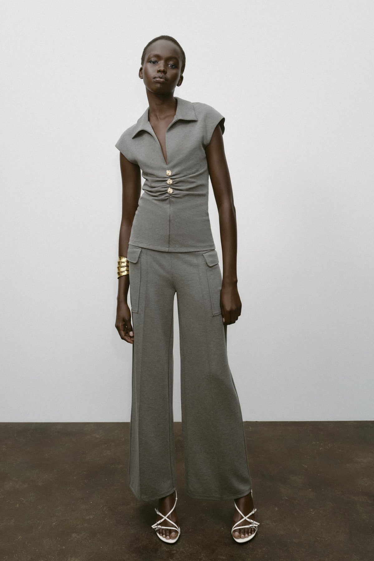 Piqué-Hose mit Taschen