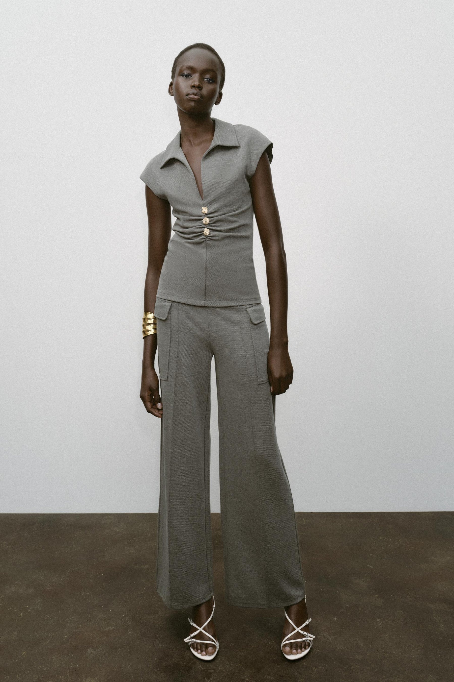 Piqué-Hose mit Taschen