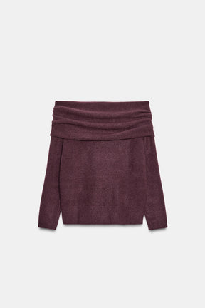 Strick-Bandeau-Pullover