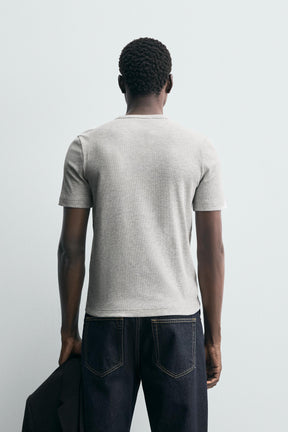 GRANDAD COLLAR T-SHIRT - Image 3