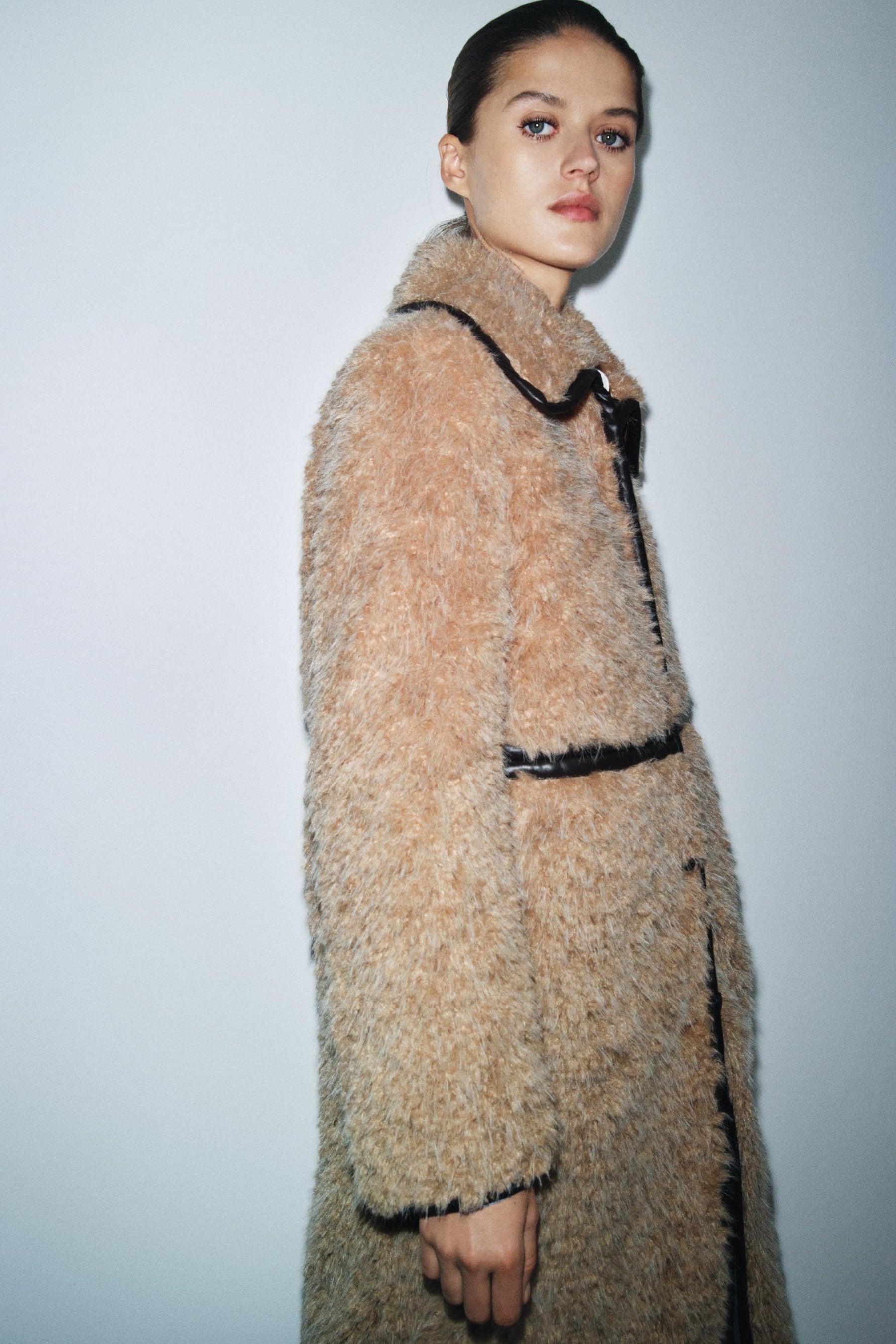 LONG FAUX SHEARLING COAT - LIMITED EDITION - Image 4
