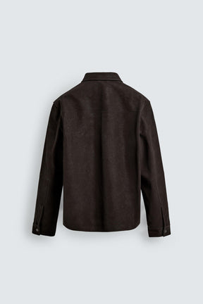 RELAXED FIT FAUX LEATHER OVERSHIRT - Image 7