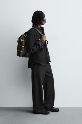 RELAXED FIT FAUX LEATHER OVERSHIRT - Image 4