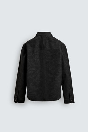 RELAXED FIT FAUX LEATHER OVERSHIRT - Image 7