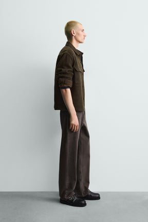 Strukturiertes Wollhemd