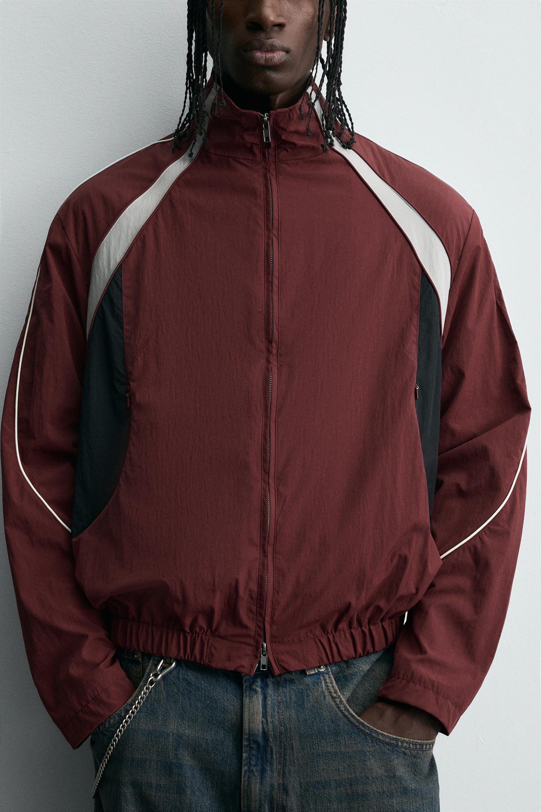 CONTRAST COLOUR BLOCK TECHNICAL JACKET - Image 6