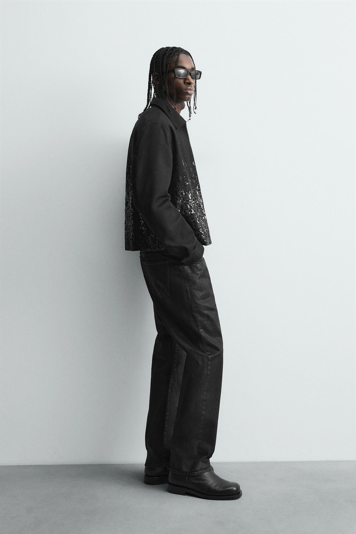 Kurze Paillettenjacke 