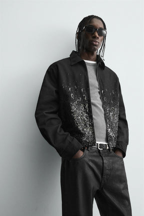 Kurze Paillettenjacke 