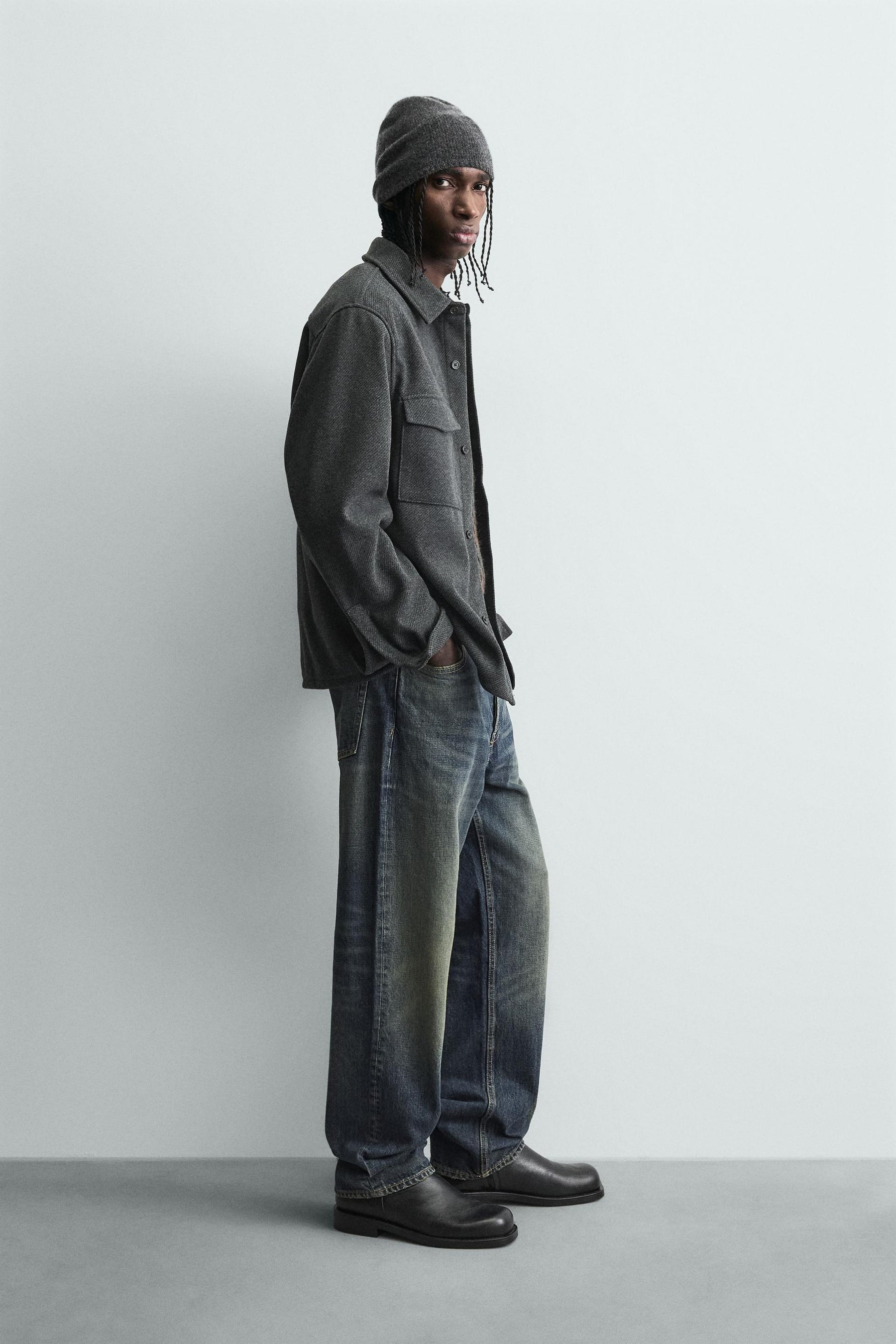 WATER-REPELLENT TWILL TEXTURED OVERSHIRT - Image 4