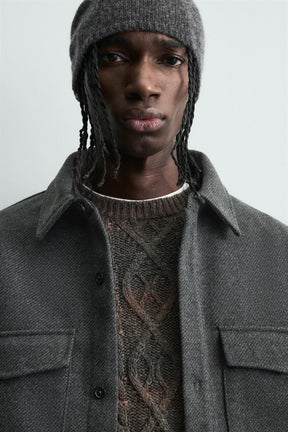 WATER-REPELLENT TWILL TEXTURED OVERSHIRT - Image 7