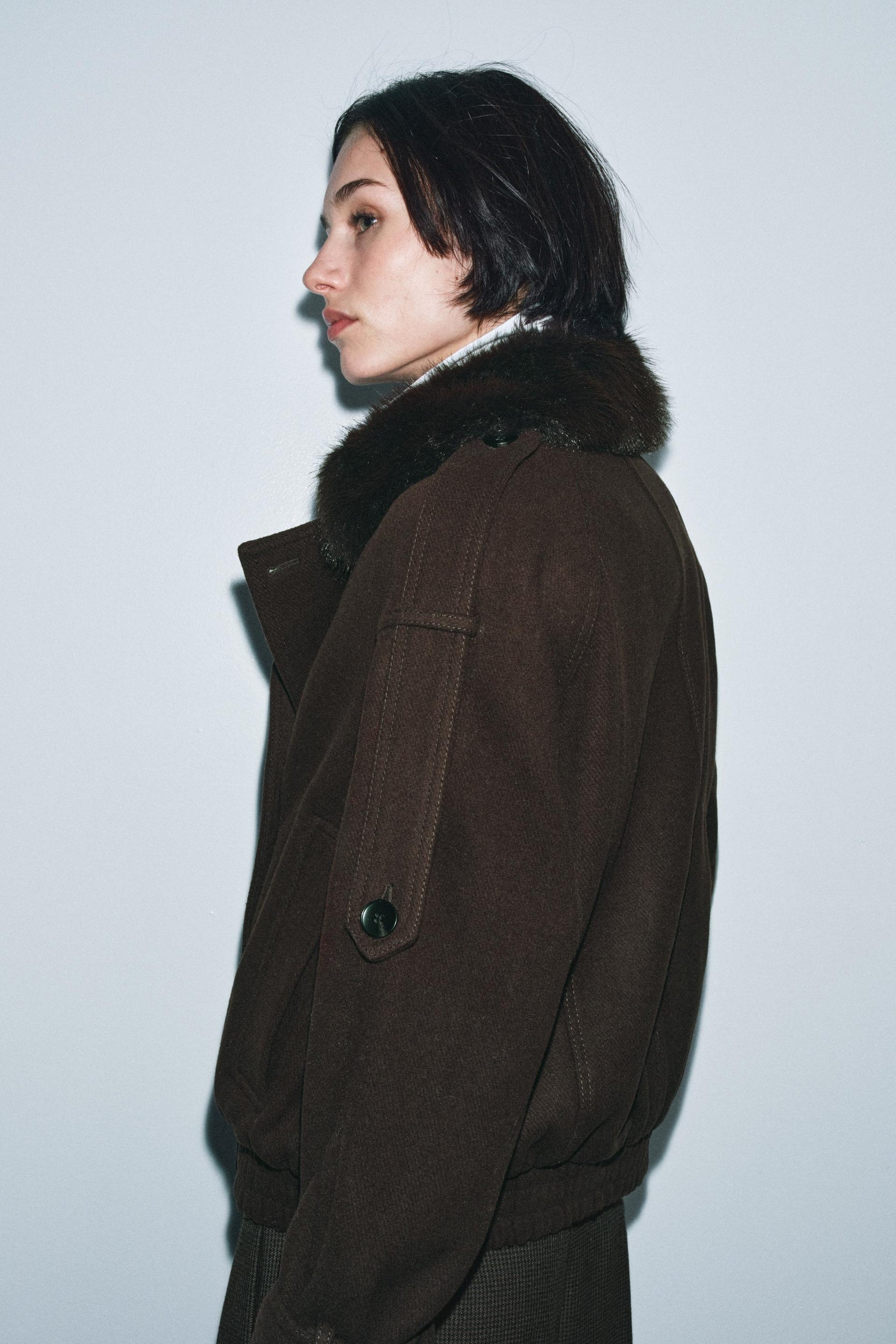 Wollmischungsjacke mit