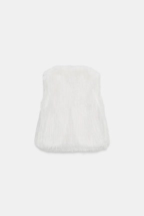 ZW COLLECTION FAUX FUR WAISTCOAT - Image 3