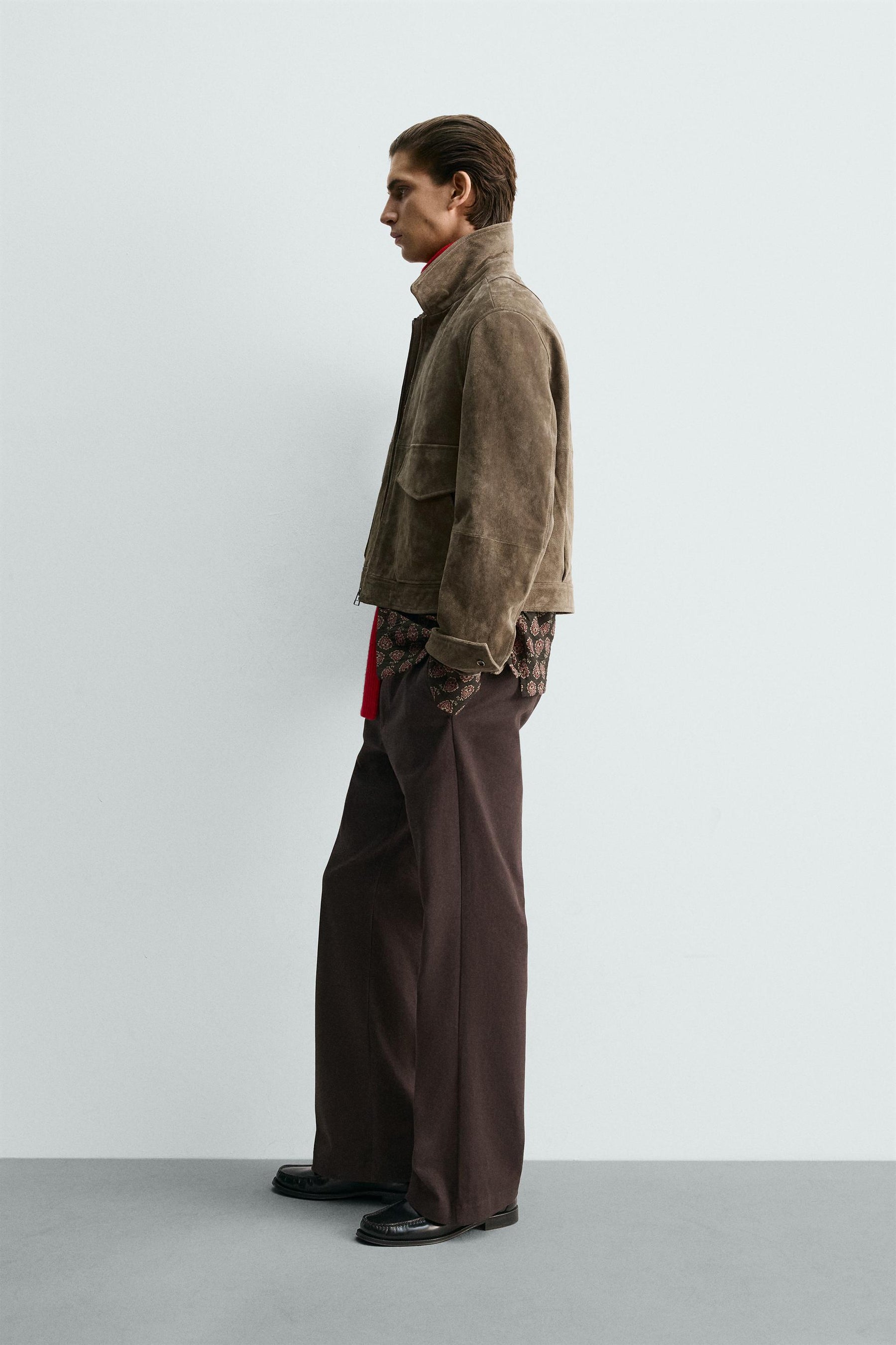 Kastenförmige Wildlederjacke